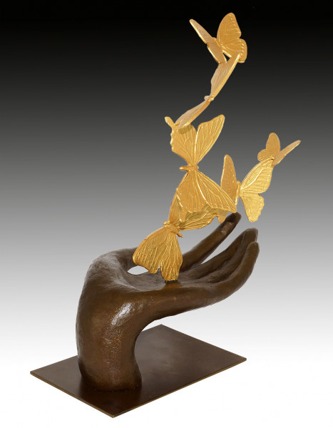 Moderne Kunst Skulptur - Flying Away - Schmetterlinge - M. Klein