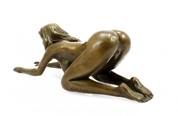 Erotik-Bronze - Lesbisches Liebespaar beim Sex - 2-tlg. J. Patou