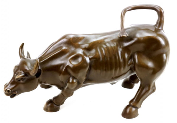 Charging Bull / Skulptur - Börsenstier kaufen aus Bronze - New York - Signiert