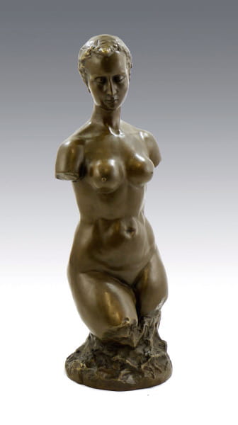 Moderne Bronzeskulptur - Kleiner weiblicher Torso (1910) W. Lehmbruck