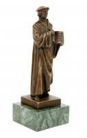 Martin Luther Statue - Klassische Bronzeskulptur - signiert Milo